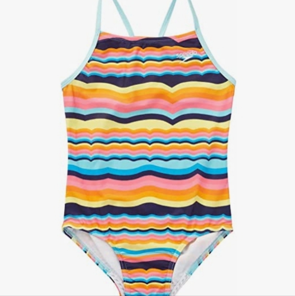 Speedo Youth Girls Size XL (16) One-piece Swimsuit Multi-colored